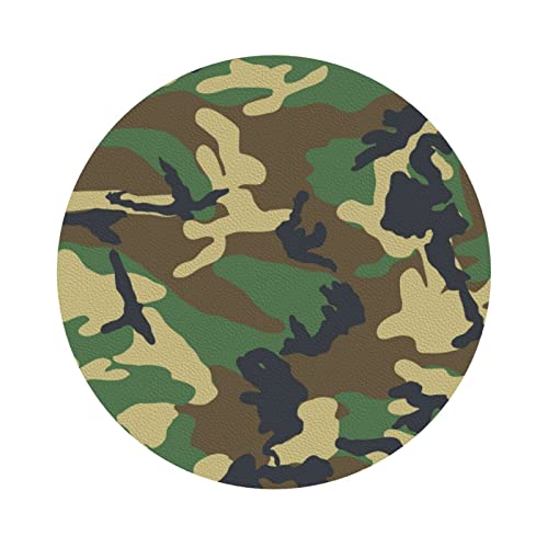 Grüne Lederuntersetzer mit Militär-Camouflage-Aufdruck, 6er-Set, Kaffee-Tee-Untersetzer, Vier Formen zur Auswahl Grüne Lederuntersetzer mit Militär-Camouflage-Aufdruck, 6er-Set, Kaffee-Tee-Untersetzer, Vier Formen zur Auswahl von GQWJKSZ