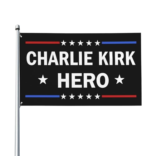 Hero Charlie Kirk Flagge 3x5 Flaggen Banner mit Ösen für Indoor Outdoor Rasen Yard Garten Dekoration Hero Charlie Kirk Flagge 3x5 Flaggen Banner mit Ösen für Indoor Outdoor Rasen Yard Garten Dekoration von GQWJKSZ