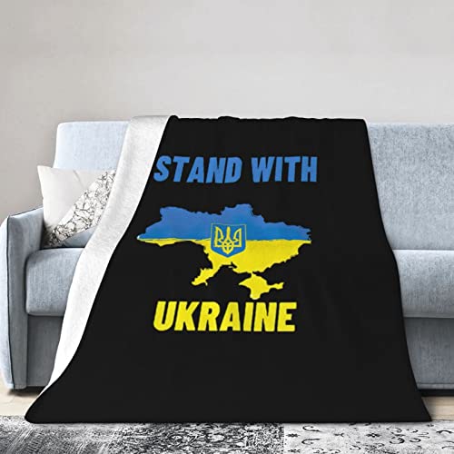 I Stand with Ukraine Flannel Blanket Ultra Soft Micro Fleece Throw Blankets Warm Air Conditioning Lightweight Bedding for Sofa Couch Chair All Season von GQWJKSZ