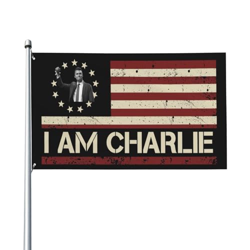 Ich bin Charlie Kirk Flagge 3 x 5 Rest In Peace Flagge Banner mit Ösen für Indoor Outdoor Rasen Yard Garten Dekoration Ich bin Charlie Kirk Flagge 3 x 5 Rest In Peace Flagge Banner mit Ösen für Indoor Outdoor Rasen Yard Garten Dekoration von GQWJKSZ