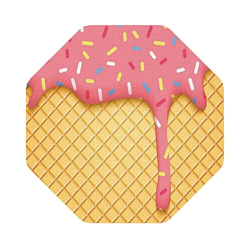Lederuntersetzer mit EIS- und Waffelmuster-Druck, 4er-Set, Kaffee-Tee-Untersetzer, Vier Formen zur Auswahl Lederuntersetzer mit EIS- und Waffelmuster-Druck, 4er-Set, Kaffee-Tee-Untersetzer, Vier Formen zur Auswahl von GQWJKSZ