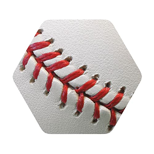 Lederuntersetzer mit Sportball-Baseball-Aufdruck, 4er-Set, Kaffee-Tee-Untersetzer, Vier Formen zur Auswahl Lederuntersetzer mit Sportball-Baseball-Aufdruck, 4er-Set, Kaffee-Tee-Untersetzer, Vier Formen zur Auswahl von GQWJKSZ