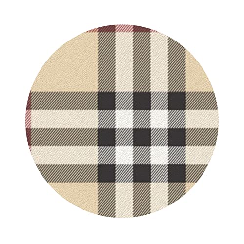 Lederuntersetzer mit grauem Plaid-Linien-Print, 6er-Set, Kaffee-Tee-Untersetzer, Vier Formen zur Auswahl Lederuntersetzer mit grauem Plaid-Linien-Print, 6er-Set, Kaffee-Tee-Untersetzer, Vier Formen zur Auswahl von GQWJKSZ