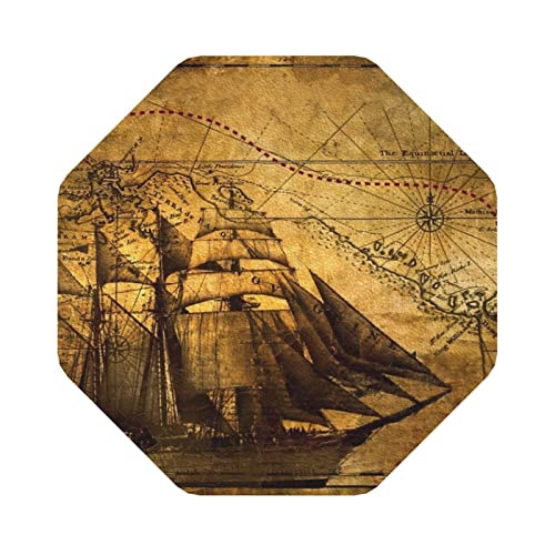 Lederuntersetzer mit nautischem Segel- und Piratenthema-Druck, 4er-Set, Kaffee-Tee-Untersetzer, Vier Formen zur Auswahl Lederuntersetzer mit nautischem Segel- und Piratenthema-Druck, 4er-Set, Kaffee-Tee-Untersetzer, Vier Formen zur Auswahl von GQWJKSZ