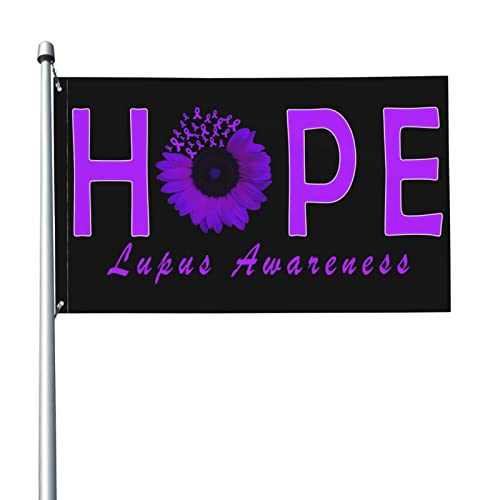 Lupus Awareness Flagge 3x5 Ft Banner Poster Dekorativer Hintergrund Wanddekor Polyester Gilt für Garten Hof Haus Dindoor Outdoor Lupus Awareness Flagge 3x5 Ft Banner Poster Dekorativer Hintergrund Wanddekor Polyester Gilt für Garten Hof Haus Dindoor Outdoor von GQWJKSZ