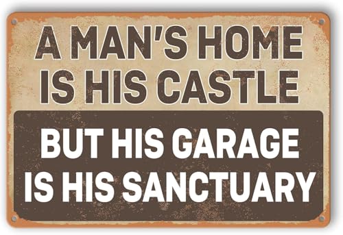 Lustiges Metallschild mit der Aufschrift „Man Cave für Zuhause, Schloss, Garage, Heiligtum, Vintage-Blechschild, Wanddekoration, Plakette für Wohnzimmer, Schlafzimmer, Wanddekoration, Poster, 20,3 x Lustiges Metallschild mit der Aufschrift „Man Cave für Zuhause, Schloss, Garage, Heiligtum, Vintage-Blechschild, Wanddekoration, Plakette für Wohnzimmer, Schlafzimmer, Wanddekoration, Poster, 20,3 x von GQWJKSZ