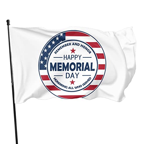 Memorial Day Flagge, 3 x 5 Fuß, Banner, Poster, dekorative Kulisse, Wanddekoration, Polyester, für Garten, Hof, Haus, Esszimmer und Außenbereich Memorial Day Flagge, 3 x 5 Fuß, Banner, Poster, dekorative Kulisse, Wanddekoration, Polyester, für Garten, Hof, Haus, Esszimmer und Außenbereich von GQWJKSZ