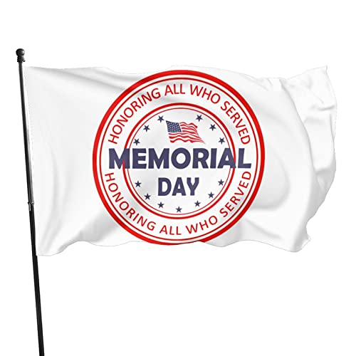 Memorial Day Flagge, 3 x 5 Fuß, Banner, Poster, dekorative Kulisse, Wanddekoration, Polyester, für Garten, Hof, Haus, Esszimmer und Außenbereich Memorial Day Flagge, 3 x 5 Fuß, Banner, Poster, dekorative Kulisse, Wanddekoration, Polyester, für Garten, Hof, Haus, Esszimmer und Außenbereich von GQWJKSZ
