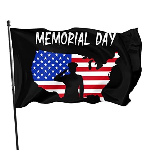 Memorial Day Flagge, 3 x 5 Fuß, Banner, Poster, dekorative Kulisse, Wanddekoration, Polyester, für Garten, Hof, Haus, Esszimmer und Außenbereich Memorial Day Flagge, 3 x 5 Fuß, Banner, Poster, dekorative Kulisse, Wanddekoration, Polyester, für Garten, Hof, Haus, Esszimmer und Außenbereich von GQWJKSZ