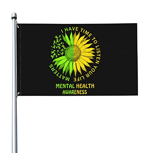 MentalAwareness-Flagge, 3 x 5 Fuß, Banner, Poster, dekorativer Hintergrund, Wanddekoration, Polyester, für Garten, Hof, Haus, Esszimmer und Außenbereich MentalAwareness-Flagge, 3 x 5 Fuß, Banner, Poster, dekorativer Hintergrund, Wanddekoration, Polyester, für Garten, Hof, Haus, Esszimmer und Außenbereich von GQWJKSZ