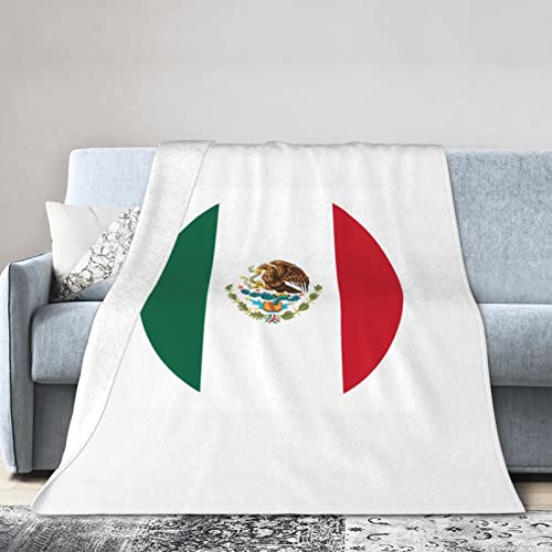 Mexican Mexico Flag Flannel Blanket Ultra Soft Micro Fleece Throw Blankets Warm Air Conditioning Lightweight Bedding for Sofa Couch Chair All Season von GQWJKSZ