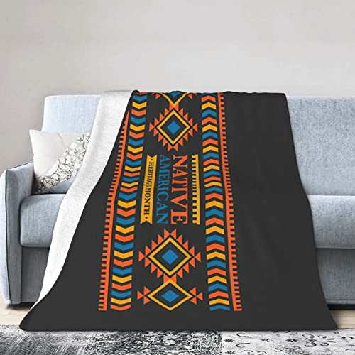 Native American Heritage Month Flannel Blanket Ultra Soft Micro Fleece Throw Blankets Warm Air Conditioning Lightweight Bedding for Sofa Couch Chair All Season von GQWJKSZ