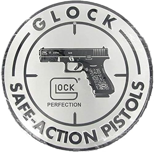 Retro-Metall-Blechschild „Gl-ock Perfection Oem Safe Action“-Blechschild für Zuhause, Höhle, Garage, Bar, Wanddekoration, Vintage-Metallschild, Durchmesser 30,5 x 30,5 cm von GQWJKSZ