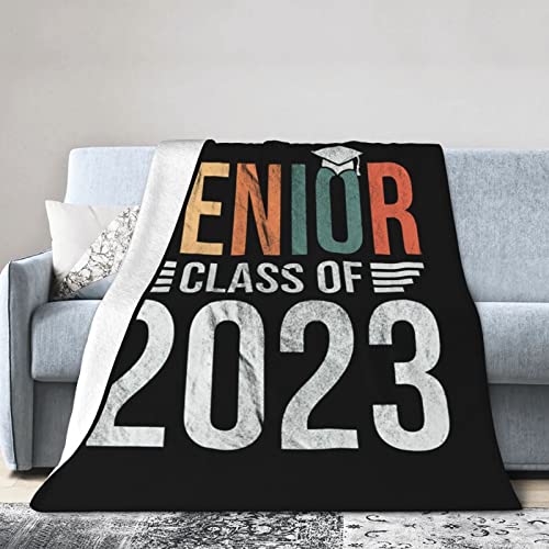Senior Class of 2023 Flannel Blanket Ultra Soft Micro Fleece Throw Blankets Warm Air Conditioning Lightweight Bedding for Sofa Couch Chair All Season von GQWJKSZ