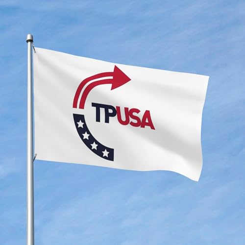 TPUSA Turning Point USA-Heimflagge, 1,2 x 1,8 m, für Veranda, Außen- und Innenbereich, Hinterhof, Rasen, hängende Dekoration, Hofflagge, Banner, Schild TPUSA Turning Point USA-Heimflagge, 1,2 x 1,8 m, für Veranda, Außen- und Innenbereich, Hinterhof, Rasen, hängende Dekoration, Hofflagge, Banner, Schild von GQWJKSZ