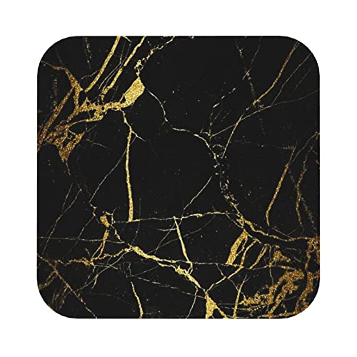Untersetzer aus Leder mit schwarzem Gold-Marmor-Print, 6er-Set, Kaffee-Tee-Untersetzer, Vier Formen zur Auswahl Untersetzer aus Leder mit schwarzem Gold-Marmor-Print, 6er-Set, Kaffee-Tee-Untersetzer, Vier Formen zur Auswahl von GQWJKSZ