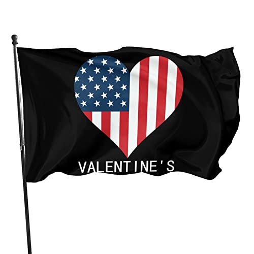 Valentinstag-Flagge, 3 x 5 Fuß, Banner, Poster, dekorativer Hintergrund, Wanddekoration, Polyester, für Garten, Hof, Haus, Esszimmer und Außenbereich Valentinstag-Flagge, 3 x 5 Fuß, Banner, Poster, dekorativer Hintergrund, Wanddekoration, Polyester, für Garten, Hof, Haus, Esszimmer und Außenbereich von GQWJKSZ