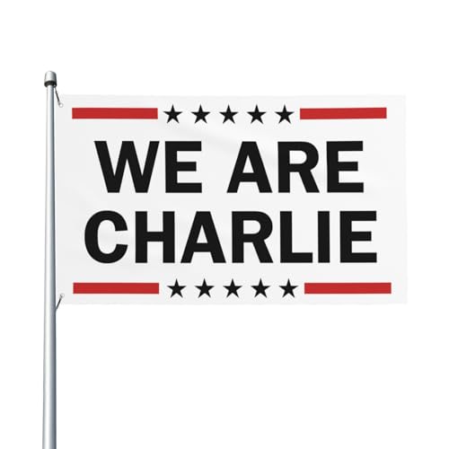 Wir sind Charlie Kirk Flagge 3x5 Held Charlie Kirk Flaggen Banner mit Ösen für Indoor Outdoor Rasen Hof Garten Dekorat Wir sind Charlie Kirk Flagge 3x5 Held Charlie Kirk Flaggen Banner mit Ösen für Indoor Outdoor Rasen Hof Garten Dekorat von GQWJKSZ