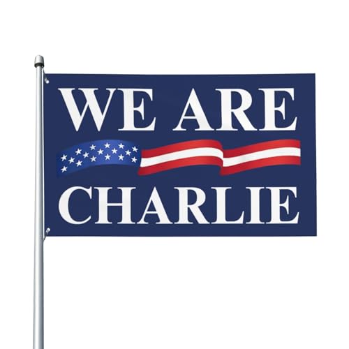 Wir sind Charlie Kirk Flagge 3x5 Held Charlie Kirk Flaggen Banner mit Ösen für Indoor Outdoor Rasen Hof Garten Dekorat Wir sind Charlie Kirk Flagge 3x5 Held Charlie Kirk Flaggen Banner mit Ösen für Indoor Outdoor Rasen Hof Garten Dekorat von GQWJKSZ