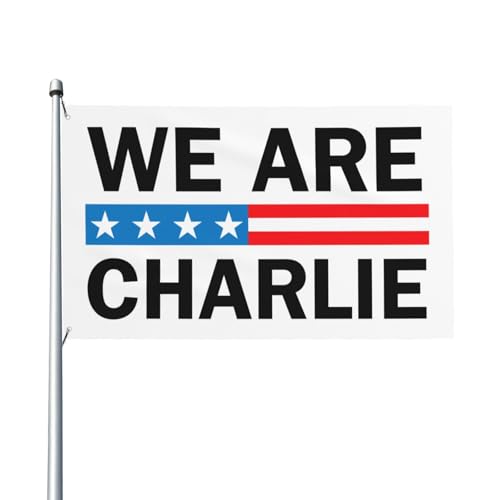 Wir sind Charlie Kirk Flagge 3x5 Held Charlie Kirk Flaggen Banner mit Ösen für Indoor Outdoor Rasen Hof Garten Dekorat Wir sind Charlie Kirk Flagge 3x5 Held Charlie Kirk Flaggen Banner mit Ösen für Indoor Outdoor Rasen Hof Garten Dekorat von GQWJKSZ