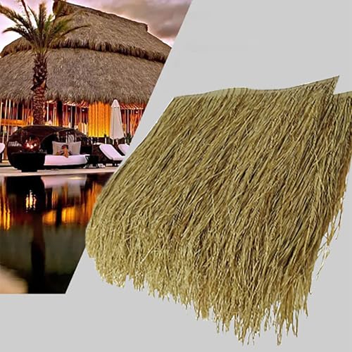 GQZJY Strohdach Mexikanisches künstliche Palmenstroh im Tiki Bar Hütte Gras Entenboot Jalousien Gras für Gartenterrasse Sonnenschirm Zaun Partydekoration(Size:10 Pieces) von GQZJY