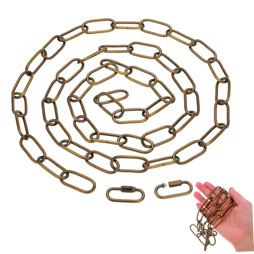 1,8 m lange Edelstahlkette, Kettenglied 1,8 m, klein, leicht, Metallschlaufenkette zum Aufhängen von Pflanzenanhängern, Kronleuchtern 1,8 m lange Edelstahlkette, Kettenglied 1,8 m, klein, leicht, Metallschlaufenkette zum Aufhängen von Pflanzenanhängern, Kronleuchtern von GQunit