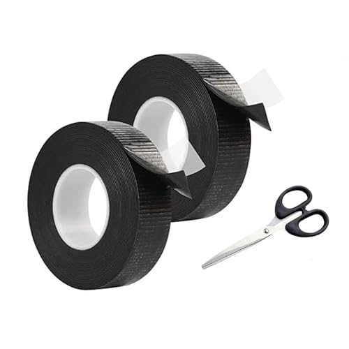 2 Rollen Selbstverschweißendes Isolierband, 5m x 23mm x 0.8mm Schwarz Wasserdichtes Klebeband Elektrisches Isolierband für Isolieren, Reparieren und Bündeln mit einer Schere 2 Rollen Selbstverschweißendes Isolierband, 5m x 23mm x 0.8mm Schwarz Wasserdichtes Klebeband Elektrisches Isolierband für Isolieren, Reparieren und Bündeln mit einer Schere von GQunit