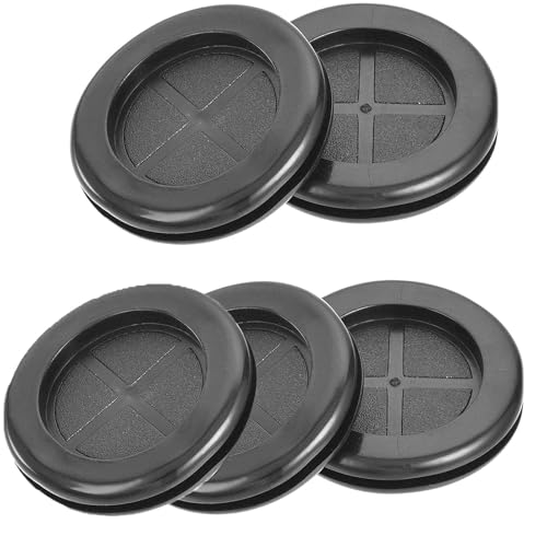 5 Stück Gummitülle Rund Halterungdurchmesser 40 mm, Doppelseitige Verschlussstopfen Gummi für Drahtschutz, Kabelkanal, Maschine, Mechanische Plugs von GQunit