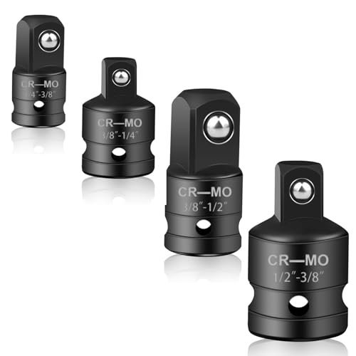 Stecknuss Adapter, 4 Stück Stecknussadapter Set für Ratschen 1/4", 3/8", 1/2" SteckschlüSsel-Adapter für Steckschlüsseln Nuss Knarren Stecknuss Adapter, 4 Stück Stecknussadapter Set für Ratschen 1/4", 3/8", 1/2" SteckschlüSsel-Adapter für Steckschlüsseln Nuss Knarren von GQunit