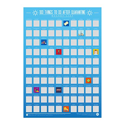 Gift Republic 100 Things To Do After Quarantine Bucket List Scratch Off Poster von GR Gift Republic