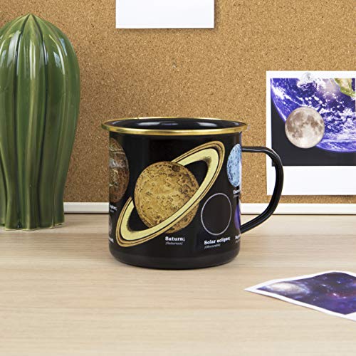 Gift Republic Space Astronomia Emaille-Tasse, mehrfarbig von GR Gift Republic