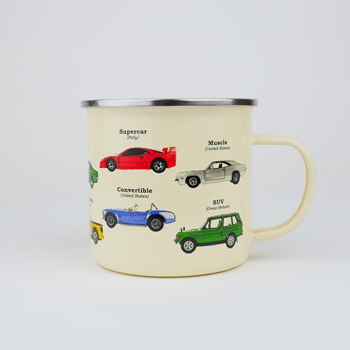 Gift Republic Sportwagen Emaille Tasse Outdoor Camping Becher 500ml Metall Kaffeetasse Männer Geschenk Gift Republic Sportwagen Emaille Tasse Outdoor Camping Becher 500ml Metall Kaffeetasse Männer Geschenk von GR Gift Republic