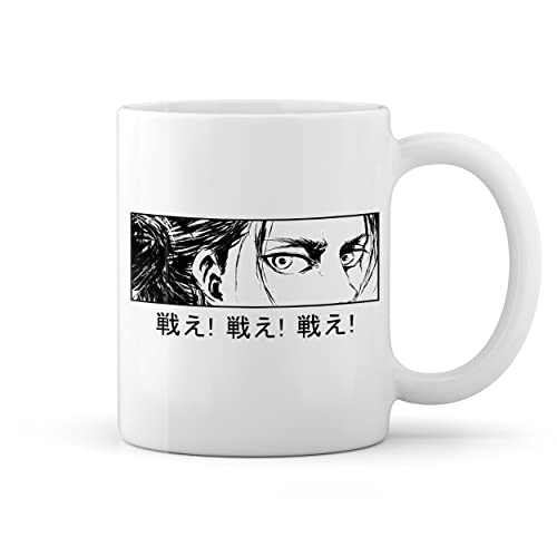 Attack On Season 4 Eren Tatakae Weiße Tasse Mug Attack On Season 4 Eren Tatakae Weiße Tasse Mug von GR8Shop