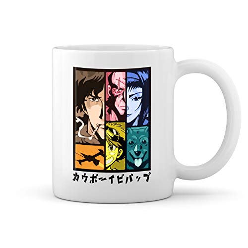 Cowboy Bebop Color Anime Characters Weiße Tasse Mug von GR8Shop