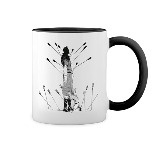 Death Of Thors Manga Thorfinn Vinland Saga New Trend Fun Lustig Weiße Tasse Mug mit schwarzen Felgen & Griff von GR8Shop
