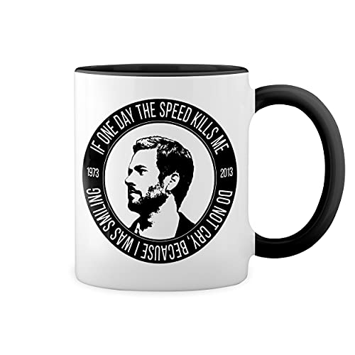 Fast & Furious Paul Walker Weiße Tasse Mug mit schwarzen Felgen & Griff von GR8Shop