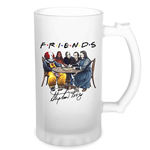 Friends horror movies by stephen king Transparent Bierkrug Stein 500ml Tasse von GR8Shop