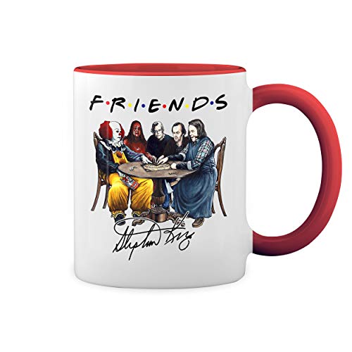 Friends horror movies by stephen king Weiße Tasse Mug mit roten Felgen und Griff von GR8Shop