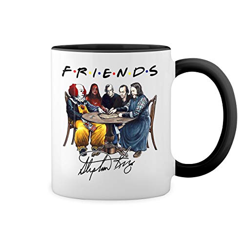 Friends horror movies by stephen king Weiße Tasse Mug mit schwarzen Felgen & Griff von GR8Shop