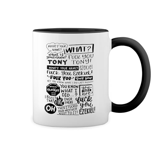 Fuck You Tony And Ezekiel Meme Stylish New Trend Fun Lustig Weiße Tasse Mug mit schwarzen Felgen & Griff Fuck You Tony And Ezekiel Meme Stylish New Trend Fun Lustig Weiße Tasse Mug mit schwarzen Felgen & Griff von GR8Shop
