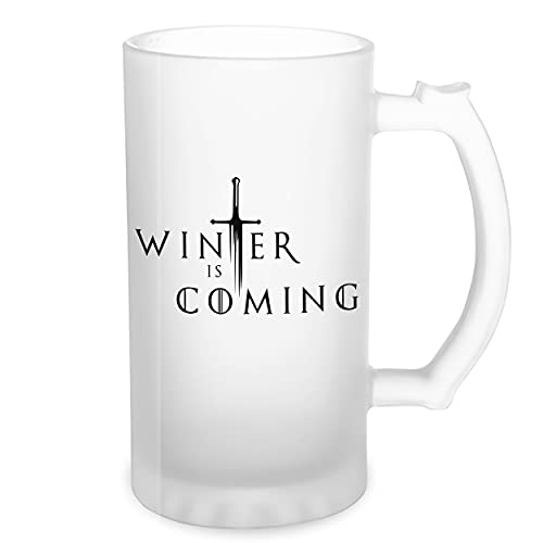 Game Of Thrones Winter Is Coming Transparent Bierkrug Stein 500ml Tasse von GR8Shop