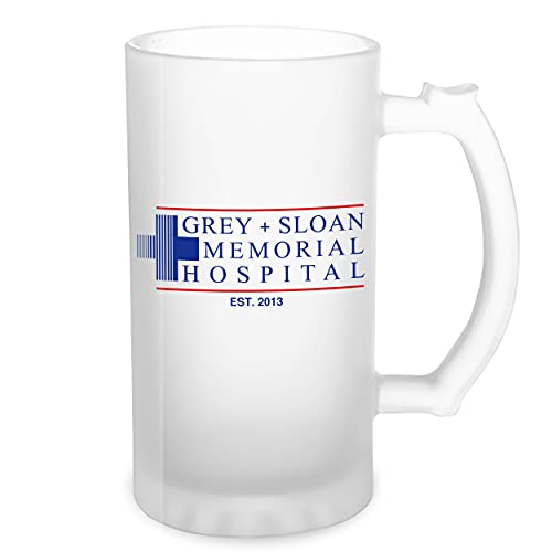 Grey's Anatomy Greys and Sloan Memorial Hospital Transparent Bierkrug Stein 500ml Tasse von GR8Shop