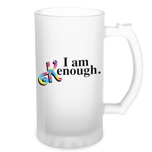 I am Kenough Fun Trend Meme New Trend Fun Lustig Transparent Bierkrug Stein 500ml Tasse von GR8Shop