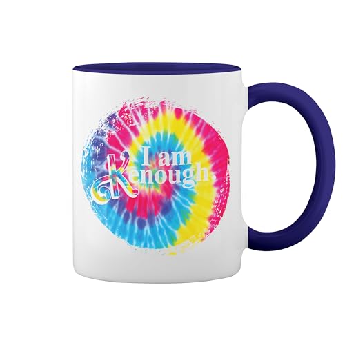 I am Kenough Fun Trend Ryan New Trend Fun Lustig Weiße Tasse Mug mit blauem Felgen und Griff von GR8Shop