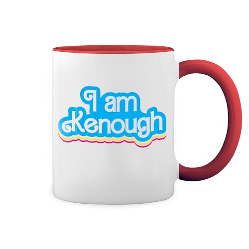 I am Kenough new New Trend Fun Lustig Weiße Tasse Mug mit roten Felgen und Griff von GR8Shop