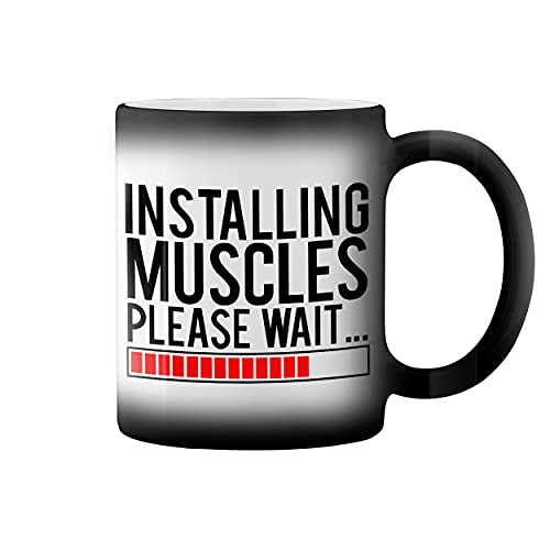 Installing muscles Body Building Black Magic Tasse Mug Installing muscles Body Building Black Magic Tasse Mug von GR8Shop