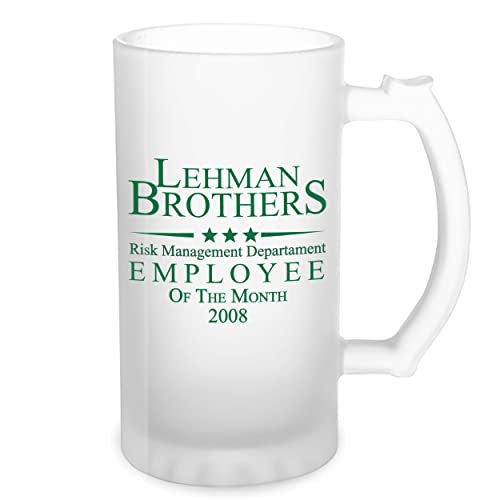 Lehman Brothers Emploee of Risk management Department 2008 Transparent Bierkrug Stein 500ml Tasse von GR8Shop