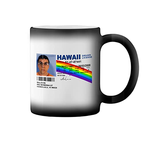 McLovin Driver Licence Hawaii Black Magic Tasse Mug von GR8Shop