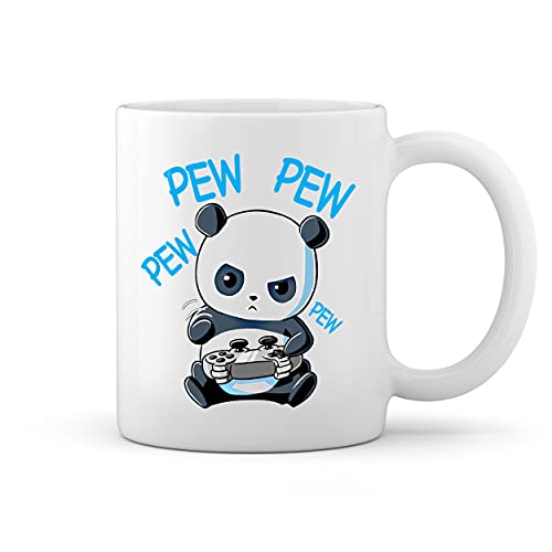 Pew Pew Madafakas Panda Weiße Tasse Mug von GR8Shop