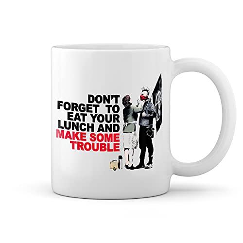 Punk Mum Don't Forget Eat Lunch Cool Weiße Tasse Mug von GR8Shop